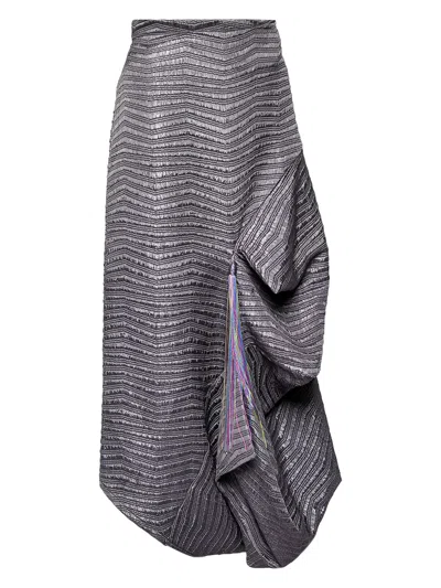Pre-owned Emporio Armani Textured Draped Skirt