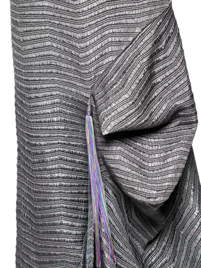 Pre-owned Emporio Armani Textured Draped Skirt