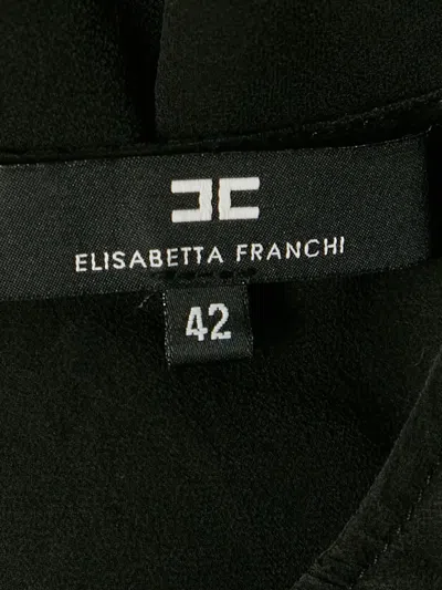 Pre-owned Elisabetta Franchi Sheer Ruffled Blouse