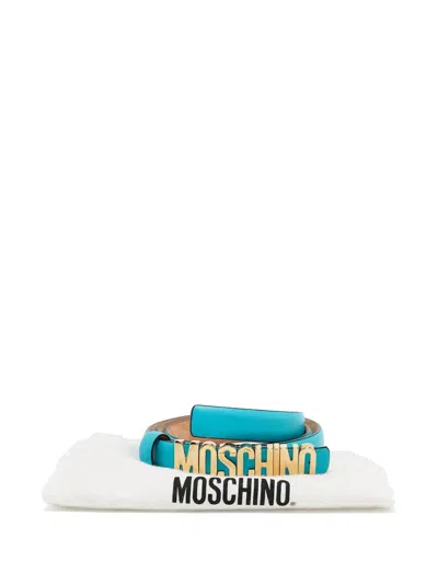 Pre-owned Moschino Logo-plaque Belt