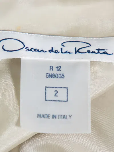 Pre-owned Oscar De La Renta Abstract-pattern Print Midi Dress