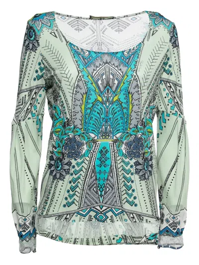 Pre-owned Roberto Cavalli Vintage  Floral-print Top