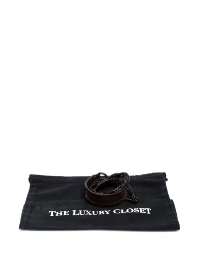 Pre-owned Dolce & Gabbana Braided Leather Belt