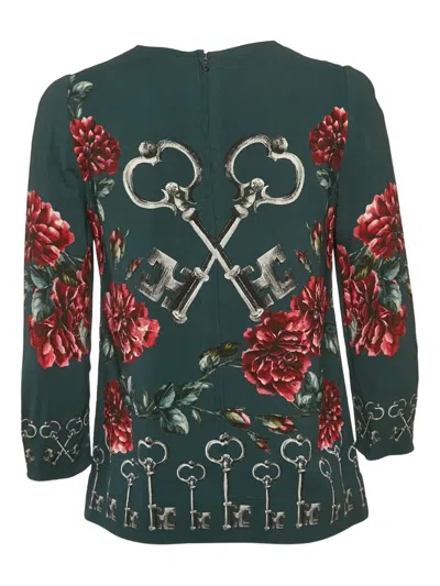 Pre-owned Dolce & Gabbana Floral-print Top