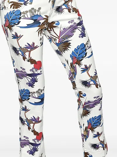 Pre-owned Gucci Floral-print Trousers