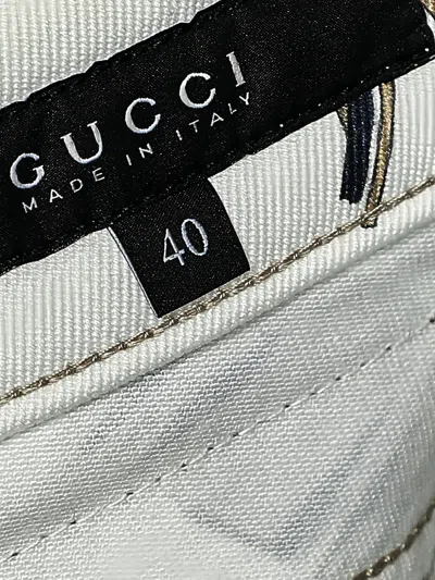 Pre-owned Gucci Floral-print Trousers