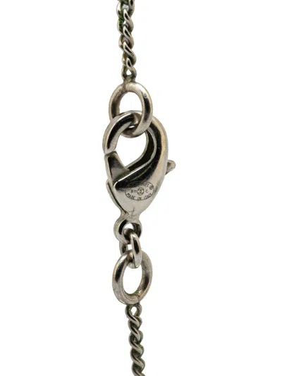 Pre-owned Chanel 2011 Silver Checkered Cc Pendant Necklace Costume Necklace