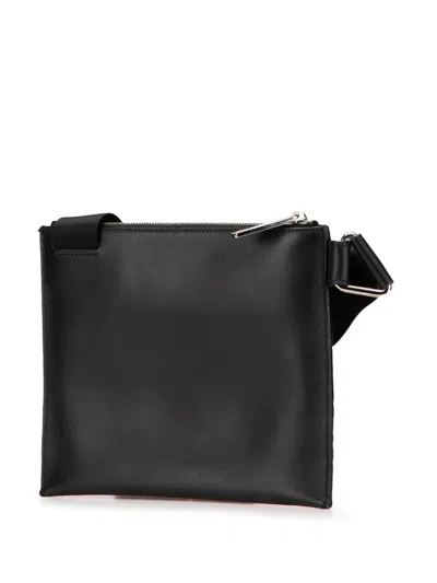 Pre-owned Fendi 2010-2025 Ff 1974 Embossed Leather Crossbody Bag