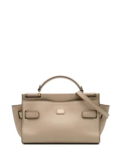 Pre-owned Dolce & Gabbana 2021-2024 Small Soft Calfskin Sicily 62 Satchel