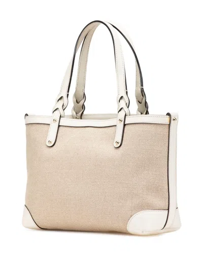 Pre-owned Gucci 2016-2025 Small Canvas Craft Logo Model Tote Bag