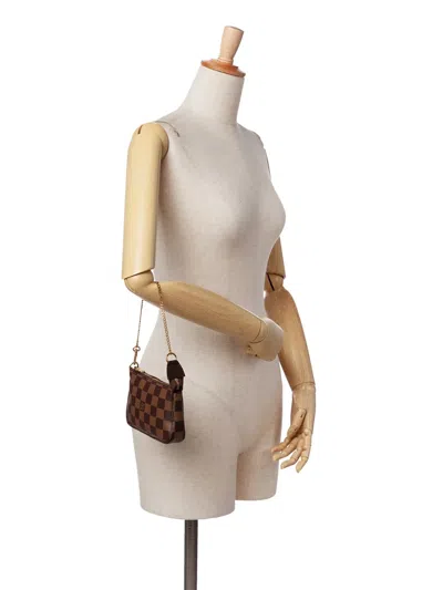 Pre-owned Louis Vuitton 2019 Damier Ebene Mini Pochette Accessoires Handbag