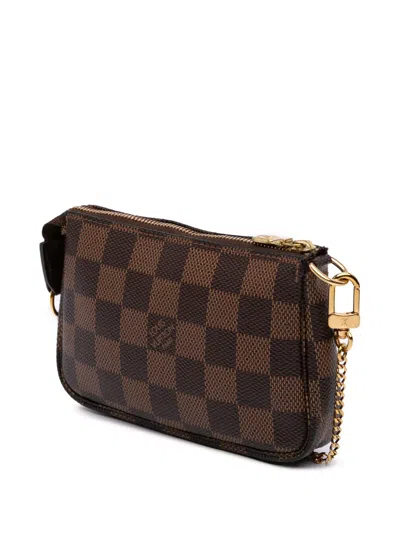 Pre-owned Louis Vuitton 2019 Damier Ebene Mini Pochette Accessoires Handbag
