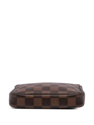 Pre-owned Louis Vuitton 2019 Damier Ebene Mini Pochette Accessoires Handbag