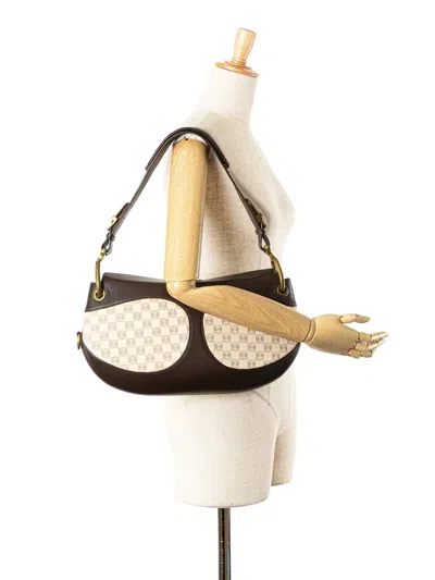 Pre-owned Loewe 2010-2025 Anagram Canvas And Leather Shoulder Bag
