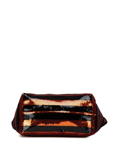 Pre-owned Prada 2010-2025 Satin Sequin Stripes Tote Bag