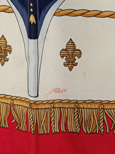 Pre-owned Hermes 20th Century Vue Du Carosse De La Galere La Reale Silk Scarf Scarves