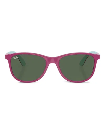 Ray-ban Junior Rounded Frame Sunglasses In Gray