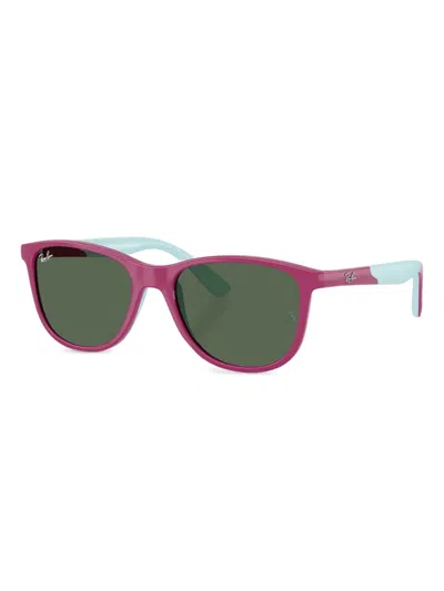 Ray-ban Junior Rounded Frame Sunglasses In Gray