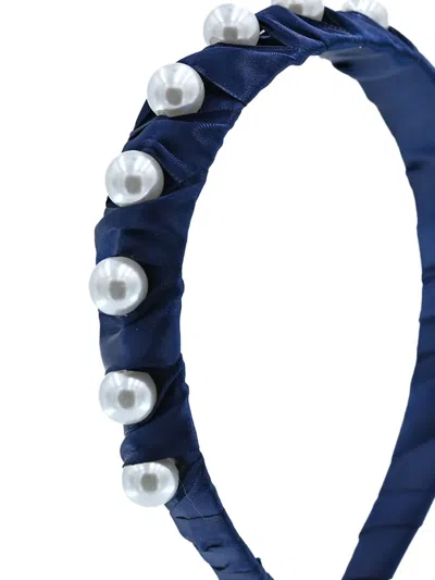Mimi Tutu Pearl-studded Headband In Blue