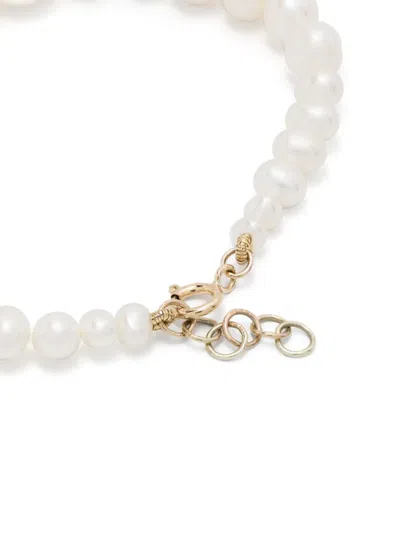 Pascale Monvoisin 9kt Yellow Gold Chelsea N°2 Pearl And Diamond Bracelet In Silver