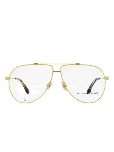Victoria Beckham Pilot-frame Glasses In Gold