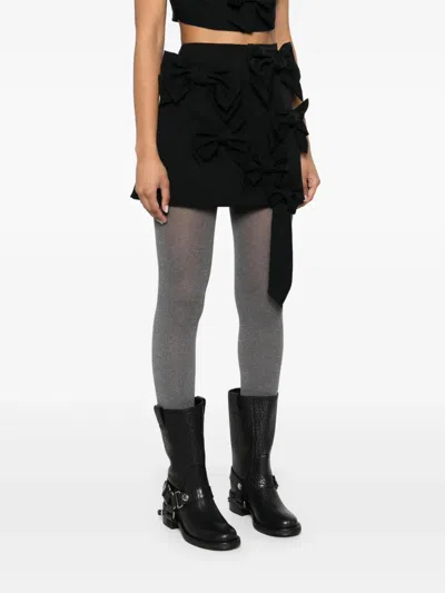 Viktor & Rolf Bow Bouquet Mini Skirt In Black