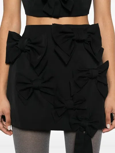Viktor & Rolf Bow Bouquet Mini Skirt In Black