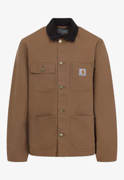 Carhartt Michigan Button-up Shirt Jacket In Brown