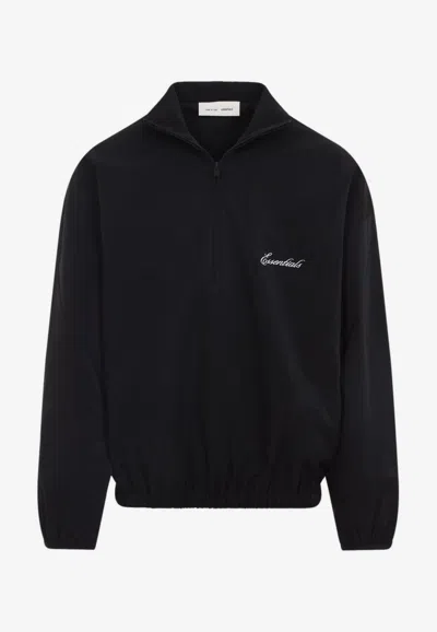 Essentials Logo Embroidered Half-zip Sweatshirt