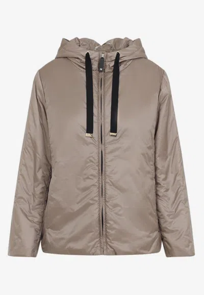 Max Mara The Cube Greenh Hooded Padded Jacket In Neutral