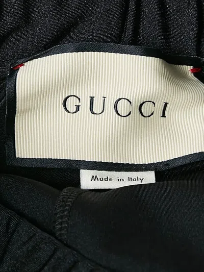 Pre-owned Gucci Embroidered-logo Leggings