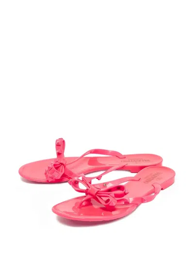 Pre-owned Valentino Garavani Bow-detail Flip-flops