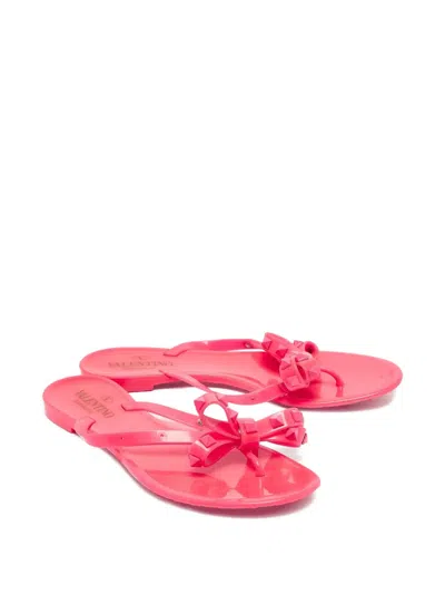 Pre-owned Valentino Garavani Bow-detail Flip-flops