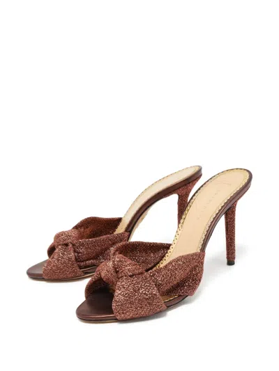 Pre-owned Charlotte Olympia  100mm Glittered-knot Sandals