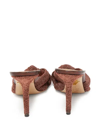 Pre-owned Charlotte Olympia  100mm Glittered-knot Sandals