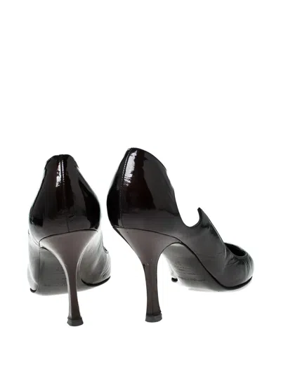 Pre-owned Sergio Rossi Vintage 90mm Patent-leather Cut-out Pumps