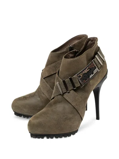 Pre-owned Le Silla  115mm Suede Boots