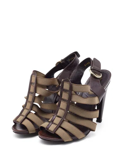 Pre-owned Sergio Rossi Vintage 75mm Strappy Slingback Sandals