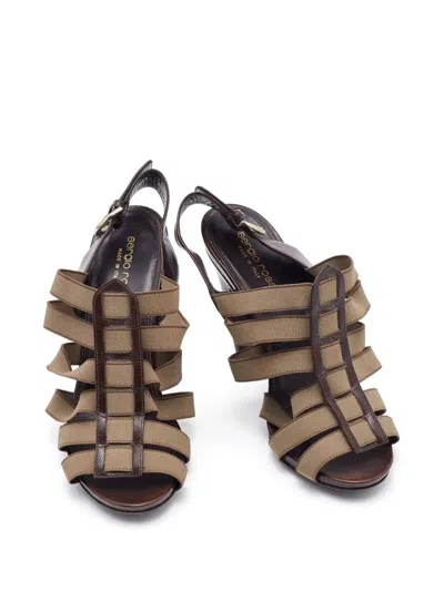 Pre-owned Sergio Rossi Vintage 75mm Strappy Slingback Sandals