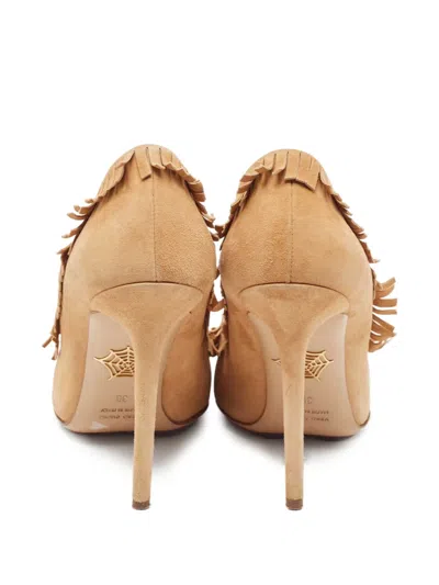 Pre-owned Charlotte Olympia  120mm Fringe-embellished Stiletto Pumps