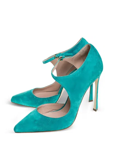Pre-owned Sergio Rossi Vintage  Suede Pumps In Blue
