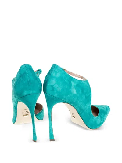 Pre-owned Sergio Rossi Vintage  Suede Pumps In Blue