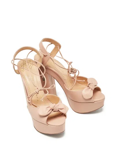 Pre-owned Charlotte Olympia 130mm Austin Platform Block-heel Sandals