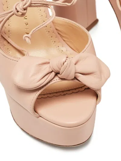 Pre-owned Charlotte Olympia 130mm Austin Platform Block-heel Sandals