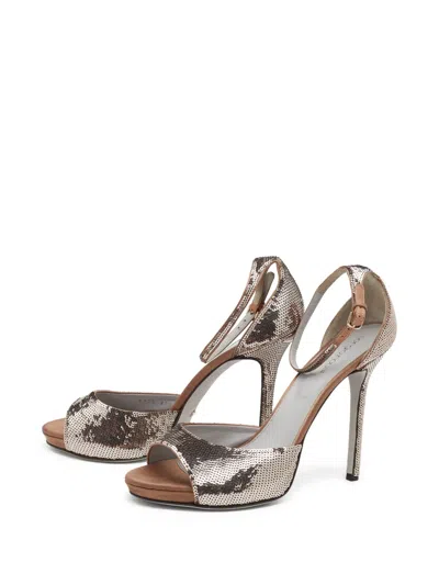 Pre-owned Sergio Rossi Vintage Sequined Open-toe Sandals