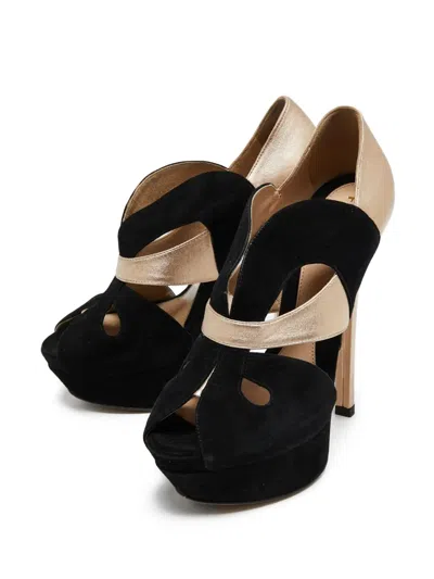 Pre-owned Fendi 150mm Butterfly Peep-toe Pumps