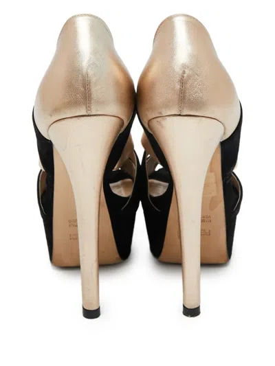Pre-owned Fendi 150mm Butterfly Peep-toe Pumps