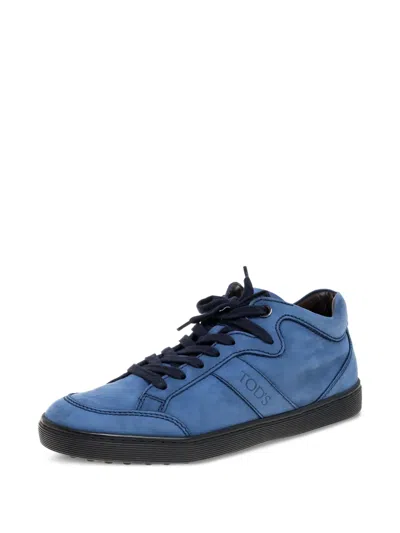 Pre-owned Tod's Vintage Suede Sneakers In Blue