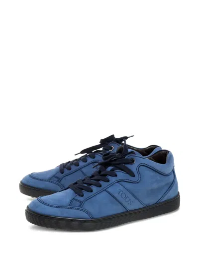 Pre-owned Tod's Vintage Suede Sneakers In Blue