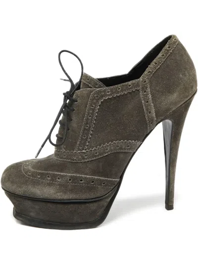 Pre-owned Saint Laurent 140mm Janis Boots